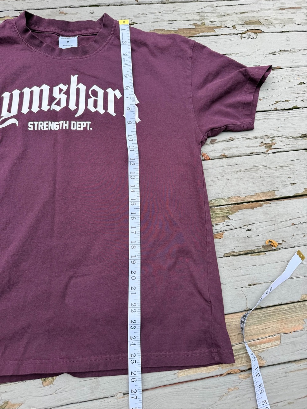 Gymshark Men's Tee — Plum Purple with White Logo - Picture 6 of 7